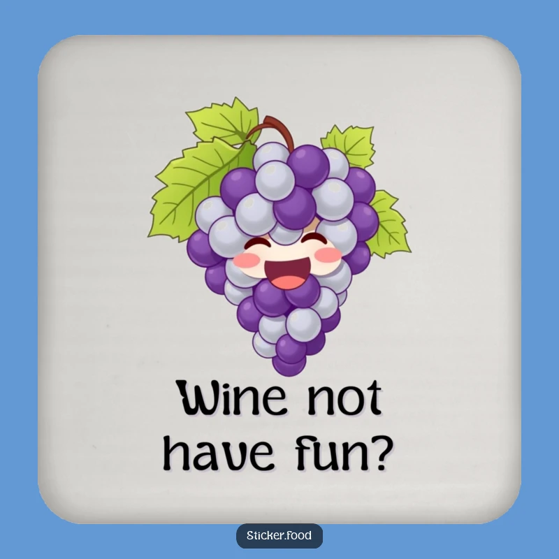 Funny Grapes Coaster: Protect Surfaces With Joyful, Giggling Style