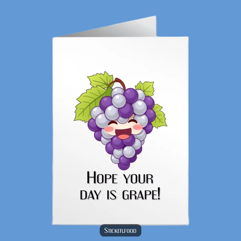Free Printable Birthday Card: Giggling Grapes Joyful Funny Downloadable Gift