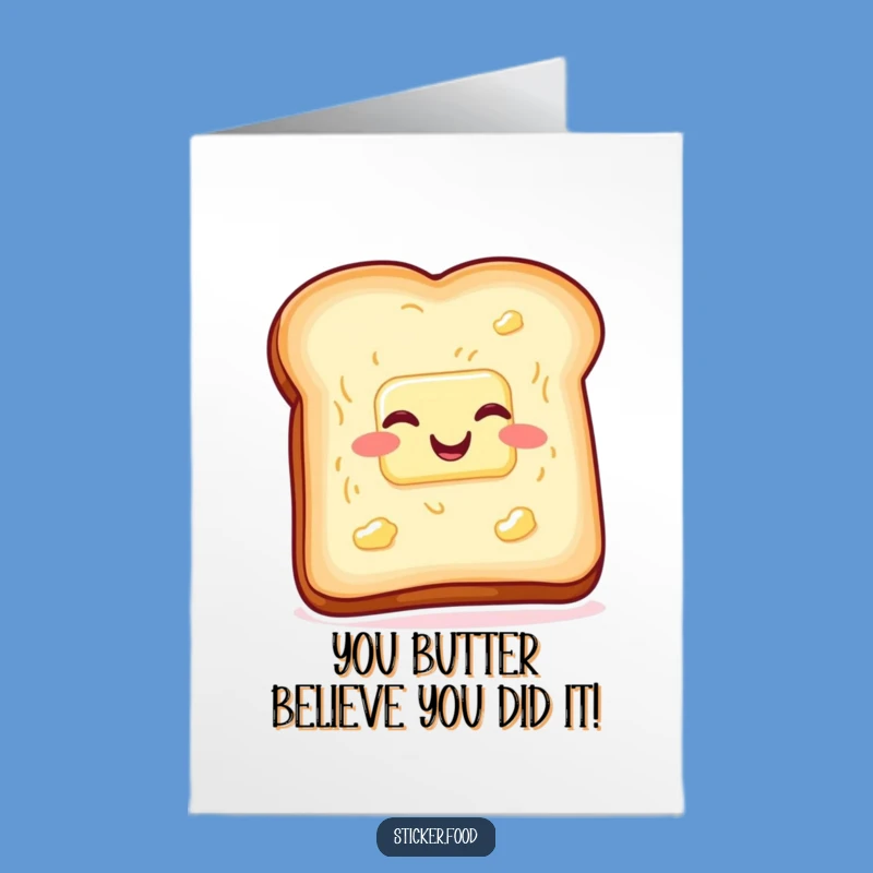 Free Printable Funny Toast Congrats Card - Buttered Wiggle Digital Download